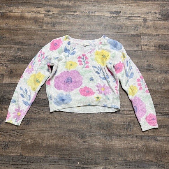 Francesca's Collections Sweaters - Francesca's Collections Floral V-Neck Sweater Multicolor Women's Size Medium